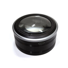 Apache Magnus Quad Vision Lens, hoogwaardige aluminium loep met 4 maal vergroting en LED verlichting